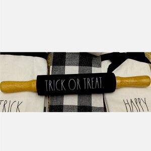 Rae Dunn “Trick or Treat” 15” Rolling Pin - Black
